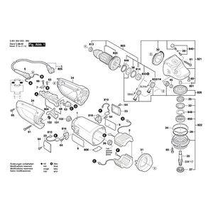 для угловой шлифмашины Bosch GWS 24-230 B 230 V 0601854003, деталировка 1