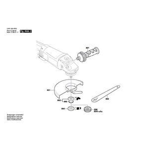 для угловой шлифмашины Bosch GWS 24-230 BV 230 V 0601854B03, деталировка 2