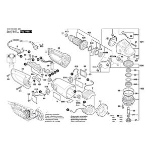 для угловой шлифмашины Bosch GWS 24-230 JB 230 V 0601854903, деталировка 1