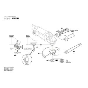 для угловой шлифмашины Bosch GWS 24-230 JBX 230 V 0601864873, деталировка 2