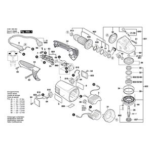 для угловой шлифмашины Bosch GWS 24-230 JH 230 V 3601H84204, деталировка 1