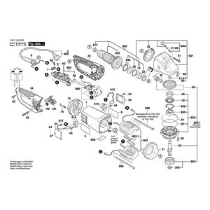 для угловой шлифмашины Bosch GWS 24-230 JVX 230 V 3601H64505, деталировка 1