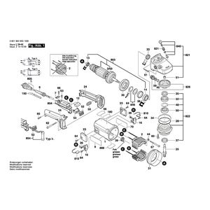 для угловой шлифмашины Bosch GWS 24-300 230 V 0601364003, деталировка 1