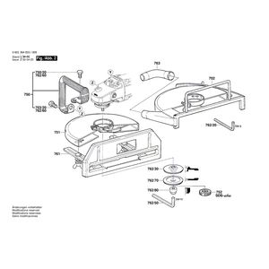 для угловой шлифмашины Bosch GWS 24-300 230 V 0601364003, деталировка 2