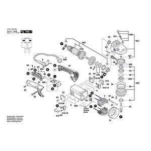 для угловой шлифмашины Bosch GWS 24-300l 230 V 3601C64801, деталировка 1