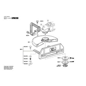 для угловой шлифмашины Bosch GWS 24-300l 230 V 3601C64801, деталировка 2