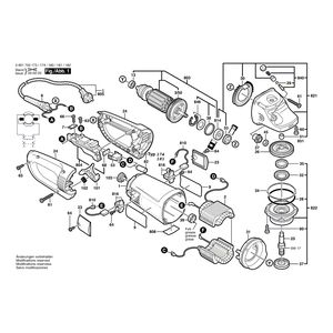 для угловой шлифмашины Bosch GWS 25-180 230 V 0601755173, деталировка 1