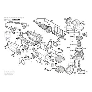 для угловой шлифмашины Bosch GWS 25-230 S 230 V 0601756073, деталировка 1