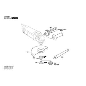 для угловой шлифмашины Bosch GWS 26-180 H 230 V 0601855403, деталировка 2