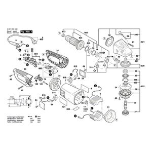 для угловой шлифмашины Bosch GWS 26-180 JBV 230 V 3601H55U00, деталировка 1