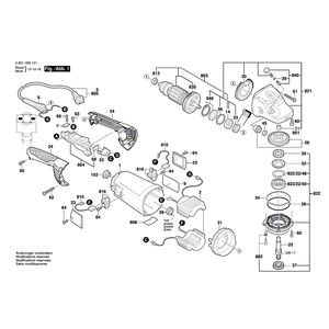 для угловой шлифмашины Bosch GWS 26-180 JH 230 V 3601H55101, деталировка 1