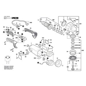 для угловой шлифмашины Bosch GWS 26-180 JH 230 V 3601H55M01, деталировка 1