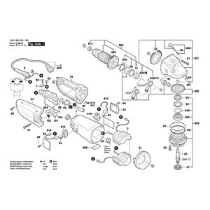 для угловой шлифмашины Bosch GWS 26-230 B 230 V 0601856003, деталировка 1