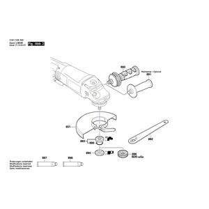 для угловой шлифмашины Bosch GWS 26-230 B 230 V 3601H56300, деталировка 2