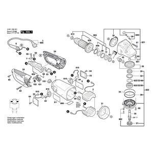 для угловой шлифмашины Bosch GWS 26-230 B 230 V 3601H56301, деталировка 1