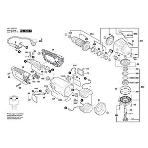 для угловой шлифмашины Bosch GWS 26-230 B 230 V 3601H56302, деталировка 1