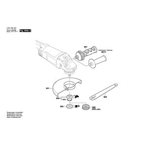 для угловой шлифмашины Bosch GWS 26-230 H 230 V 0601856403, деталировка 2