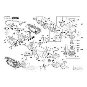 для угловой шлифмашины Bosch GWS 26-230 JBV 230 V 3601H56500, деталировка 1