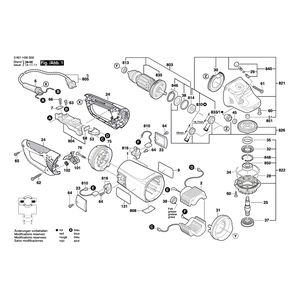 для угловой шлифмашины Bosch GWS 26-230 JBV 230 V 3601H56S00, деталировка 1