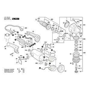 для угловой шлифмашины Bosch GWS 26-230 JH 230 V 0601856503, деталировка 1