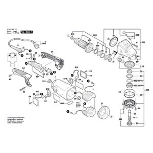 для угловой шлифмашины Bosch GWS 26-230 JH 230 V 3601H56101, деталировка 1