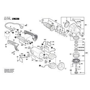 для угловой шлифмашины Bosch GWS 26-230 JH 230 V 3601H56102, деталировка 1