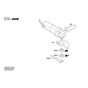 для угловой шлифмашины Bosch GWS 580 230 V 0601376003, деталировка 2