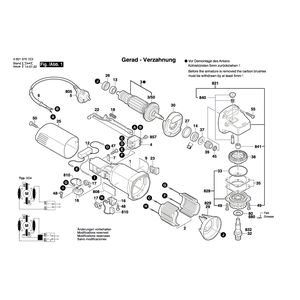 для угловой шлифмашины Bosch GWS 6-115 230 V 06013750A3, деталировка 1