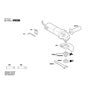 для угловой шлифмашины Bosch GWS 6-115 230 V 06013750A3, деталировка 2