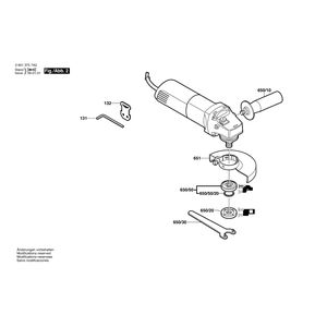 для угловой шлифмашины Bosch GWS 6-115 E 230 V 06013757A3, деталировка 2