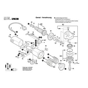 для угловой шлифмашины Bosch GWS 670 220 V 3601C75606, деталировка 1