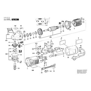 для угловой шлифмашины Bosch GWS 7-115 230 V 0601347103, деталировка 1