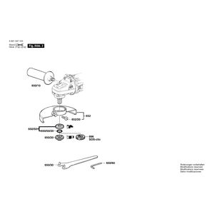 для угловой шлифмашины Bosch GWS 7-115 230 V 0601347103, деталировка 2