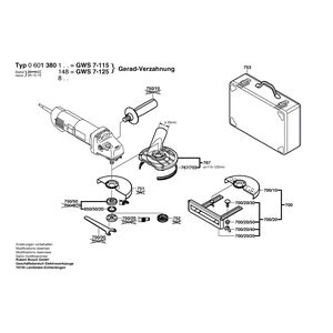 для угловой шлифмашины Bosch GWS 7-115 230 V 0601380103, деталировка 2