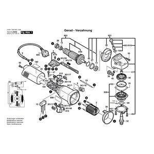 для угловой шлифмашины Bosch GWS 7-115 230 V 0601700003, деталировка 1