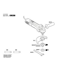 для угловой шлифмашины Bosch GWS 7-115 E 230 V 3601C88201, деталировка 2