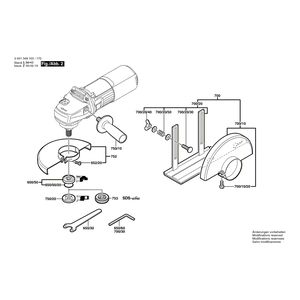 для угловой шлифмашины Bosch GWS 7-125 230 V 0601348103, деталировка 2