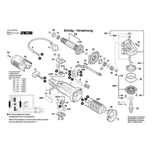 для угловой шлифмашины Bosch GWS 7-125 230 V 3601C88109, деталировка 1