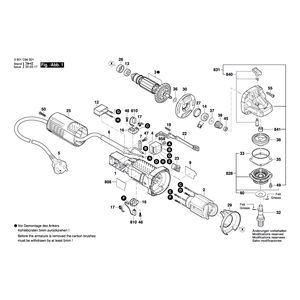 для угловой шлифмашины Bosch GWS 700 230 V 3601C94002, деталировка 1