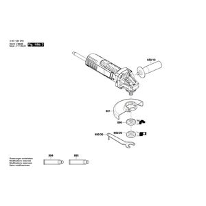 для угловой шлифмашины Bosch GWS 750-115 220 V 3601C940R3, деталировка 2