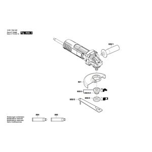 для угловой шлифмашины Bosch GWS 750-125 240 V 3601C94042, деталировка 2