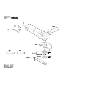 для угловой шлифмашины Bosch GWS 780 C 230 V 06013777G4, деталировка 2