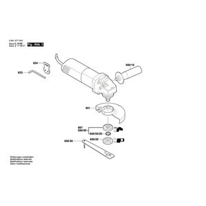 для угловой шлифмашины Bosch GWS 780 C 230 V 06013777V0, деталировка 2