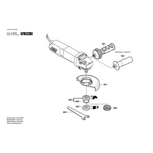 для угловой шлифмашины Bosch GWS 8-115 Z 230 V 3601H31000, деталировка 2