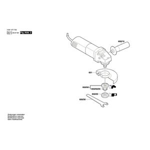 для угловой шлифмашины Bosch GWS 8-125 C 230 V 0601377903, деталировка 2