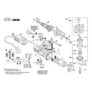 для угловой шлифмашины Bosch GWS 9-115 230 V 3601C96003, деталировка 1