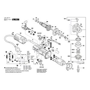 для угловой шлифмашины Bosch GWS 9-115 S 230 V 3601C96101, деталировка 1