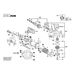 для угловой шлифмашины Bosch GWS 9-125 230 V 0601381003, деталировка 1