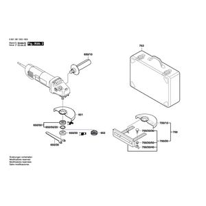 для угловой шлифмашины Bosch GWS 9-125 230 V 0601381003, деталировка 2