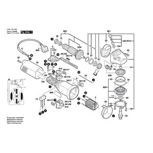 для угловой шлифмашины Bosch GWS 9-125 230 V 0601701003, деталировка 1